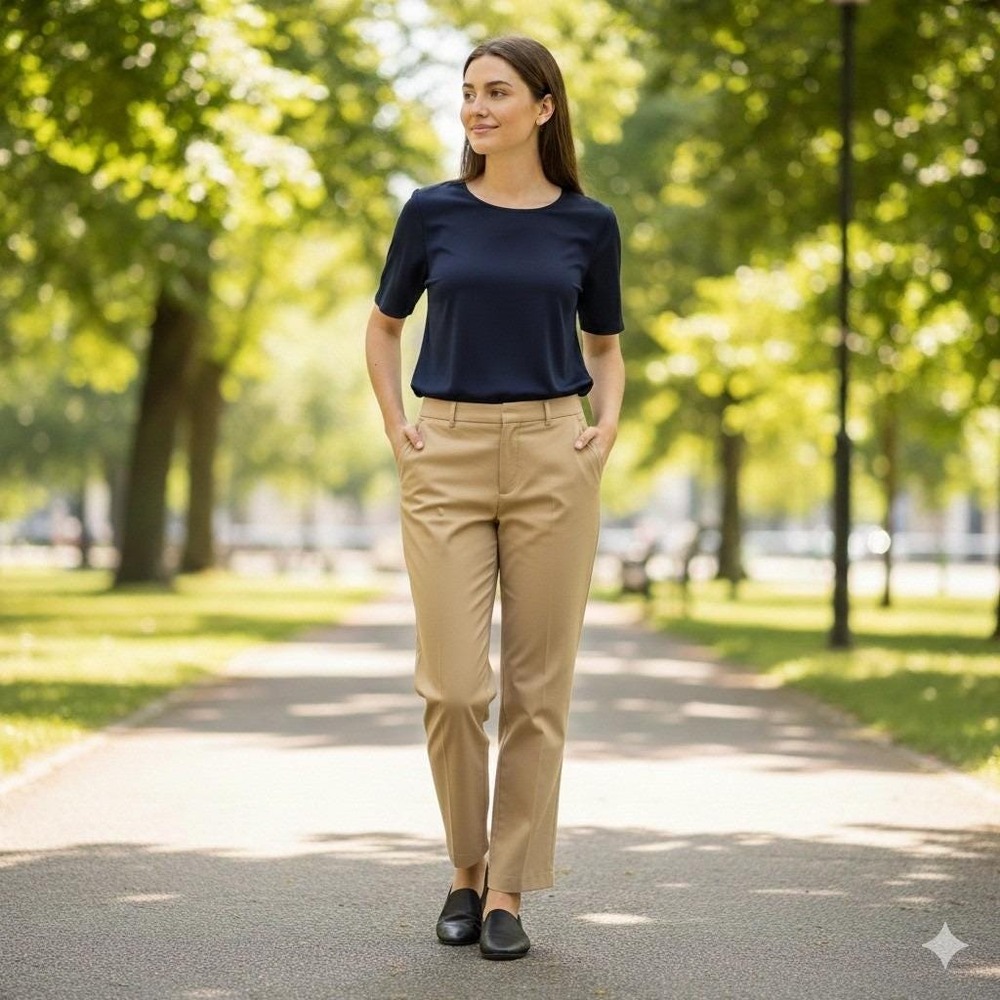 Bugle Boy Vintage Chino Pants Womens 12 Khaki Relaxed Fit Casual Classic